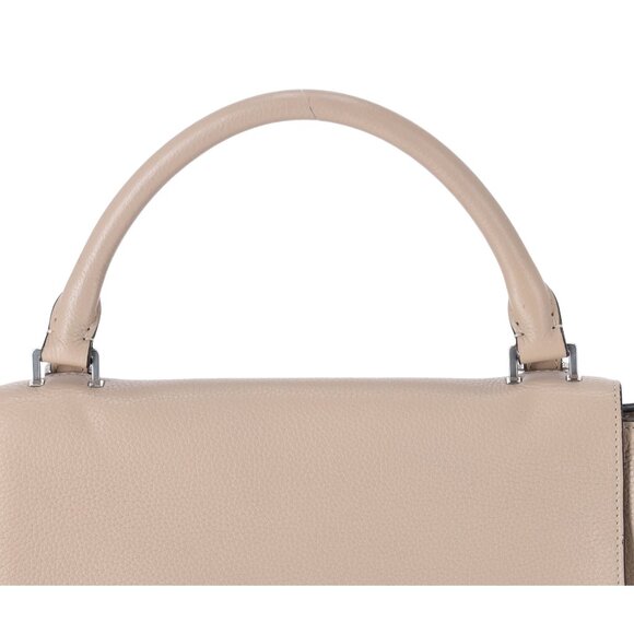 Celine Trapeze Convertible Satchel Crossbody Suede Leather Beige Silver Italy - Picture 3 of 13